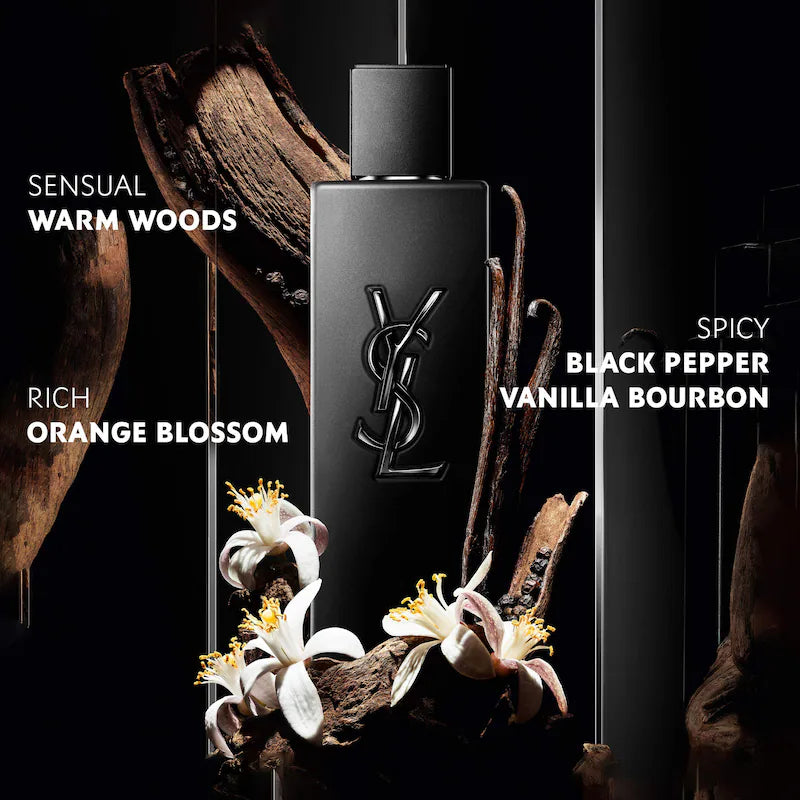Yves Saint Laurent  MYSLF Le Parfum with Spicy Vanilla Bourbon & Warm Woods